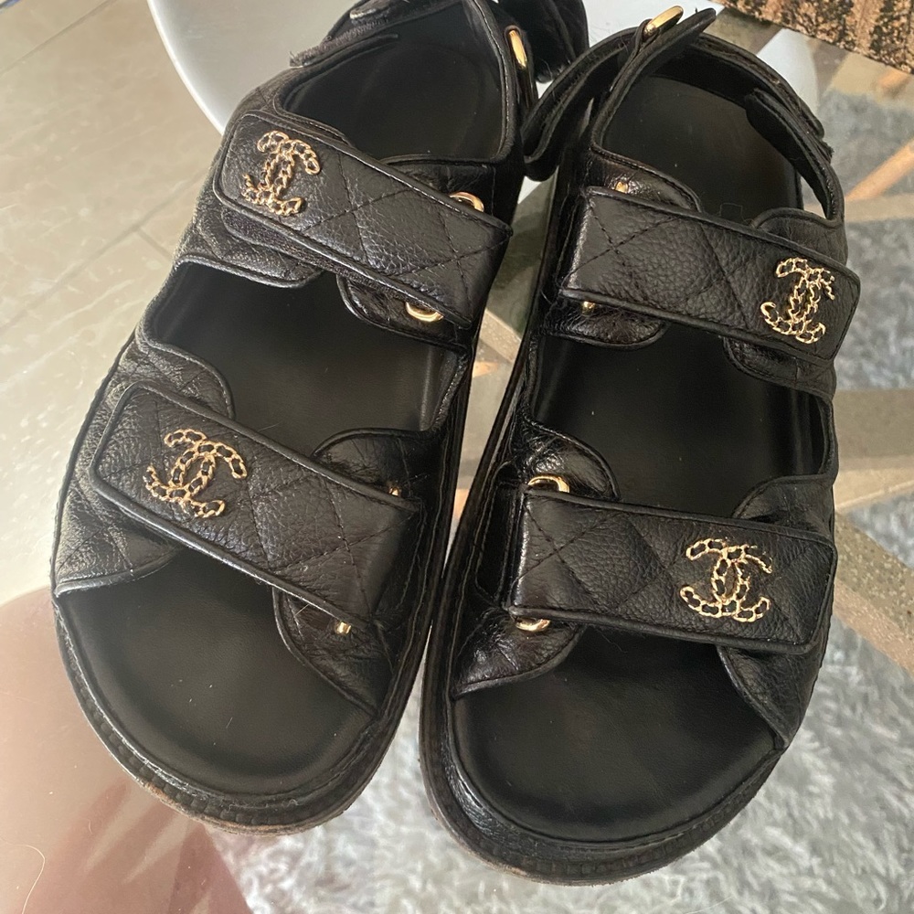 Authentic Chanel Dad Sandals
